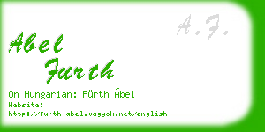 abel furth business card